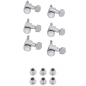 Preview: Locking Stratocaster®/Telecaster® Staggered Tuning Machines Brushed Chrome 6-pack