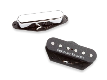 Hot Tele set for TE, STR-2 (neck) and STL-2 (bridge), chrome / black