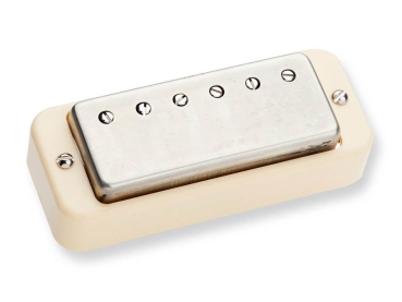 humbucker pickup Antiquity II Mini HB, bridge, P90 mounting ring, nickel cover