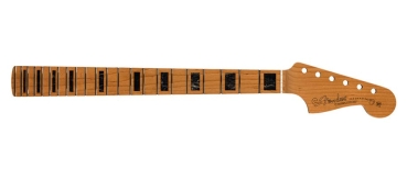 Fender roasted maple Jazzmaster neck, block inlay, 22 medium jumbo frets, 9.5 radius maple fretboard, MIM