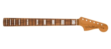 Fender roasted maple Jazzmaster neck, block inlay, 22 medium jumbo frets, 9.5 radius pao ferro fb, MIM