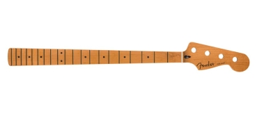 Fender satin roasted maple Jazz Bass neck, 20 jumbo frets, 12, maple, flat oval shape