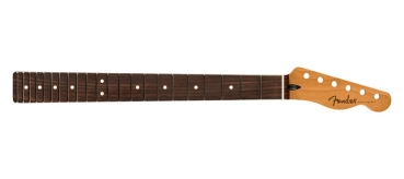 Fender satin roasted maple Telecaster neck, 22 jumbo frets, 12 radius, rosewood, flat oval shape