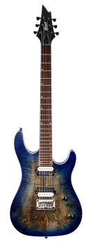 CORT E-Gitarre, KX300, Open Pore Cobalt Burst