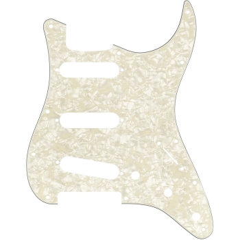 Pickguard Stratocaster® S/S/S 11-Hole Mount Aged White Pearl 4-Ply