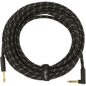 Deluxe Series Instrument Cable Straight/Angle 25' (7,5 m)  Black Tweed