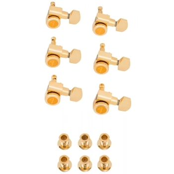 Locking Stratocaster®/Telecaster® Staggered Tuning Machines (Gold) 6-pack