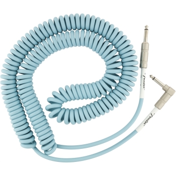 Original Series Coil Cable Straight-Angle 30' Daphne Blue