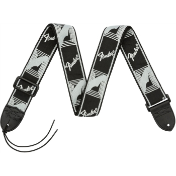 Fender® 2" Monogrammed Strap Black/Light Grey/Dark Grey