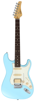 FGN E-Gitarre, Boundary ST, FGN Pickups H.S.S., Mint Blue, Gigbag