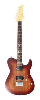 FGN E-Gitarre, J-Standard Iliad DU, EW2, Koa Natural Burst, Tasche