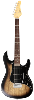 FGN E-Gitarre, J-Standard Odyssey Tradt., Dark Mocha Burst, Tasche