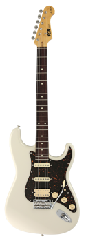 FGN E-Gitarre, Neo Classic ST 110, HSS Pickups, Vintage White, Gigbag