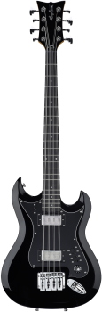 HAGSTROM Bassgitarre, H8II, Black Gloss, 8-Saiter