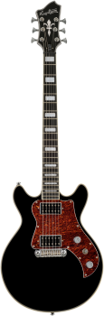 HAGSTROM E-Gitarre, Megin, Black Gloss