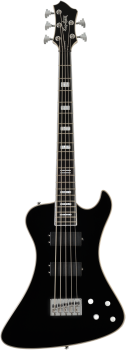 HAGSTROM E-Bass, Nekromant 5, Black Gloss