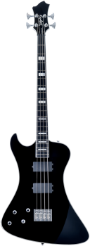 HAGSTROM E-Bass, Nekromant 4, Black Gloss, Linkshänder