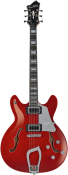 HAGSTROM E-Gitarre, Super Viking, Wild Cherry Transparent Flame