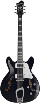 HAGSTROM E-Gitarre, Super Viking, Black Gloss