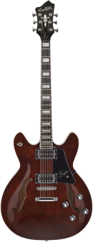 HAGSTROM E-Gitarre, Super Viking, Transparent Brown