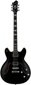 HAGSTROM E-Gitarre, Viking Baritone DLX, Black Gloss