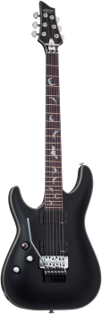 SCHECTER E-Gitarre, Damien Platinum-6 FR, Satin Black, Linkshänder