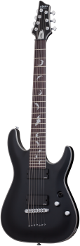 SCHECTER E-Gitarre, Damien Platinum-7, Satin Black