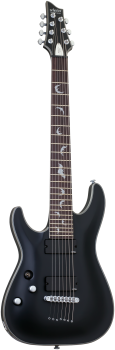 SCHECTER E-Gitarre, Damien Platinum-7, Satin Black, Linkshänder