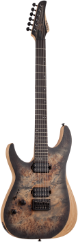 SCHECTER E-Gitarre, Reaper 6, Charcoal Burst, Linkshänder