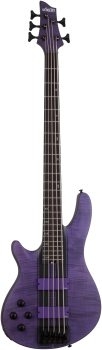 SCHECTER Bassgitarre, C-5 GT, Satin Trans Purple, Linkshänder