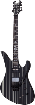 SCHECTER E-Gitarre, Signature Synyster Custom FR S, Gloss Black/Silver Stripes