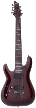 SCHECTER E-Gitarre, Hellraiser C-7, Black Cherry, Linkshänder