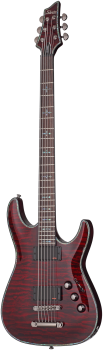 SCHECTER E-Gitarre, Hellraiser C VI Baritone, Black Cherry