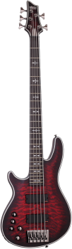 SCHECTER Bassgitarre, Hellraiser Extreme-5, Crimson Red Burst Satin, L