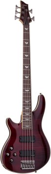 SCHECTER Bassgitarre, Omen Extreme-5, Black Cherry, Linkshänder