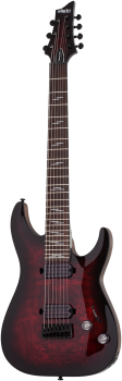 SCHECTER E-Gitarre, Omen Elite 7, Black Cherry Burst