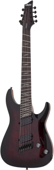 SCHECTER E-Gitarre, Omen Elite 7, MultiScale, Black Cherry Burst