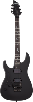 SCHECTER E-Gitarre, Damien 6 FR, Satin Black, Linkshänder