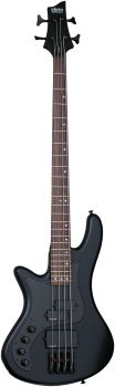 SCHECTER Bassgitarre, Stiletto Stealth-4, Satin Black, Linkshänder