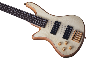 SCHECTER Bassgitarre, Stiletto Custom-5, Natural Satin, Linkshänder