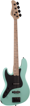 SCHECTER Bassgitarre, J-4 Maple, Seafoam Green, Linkshänder