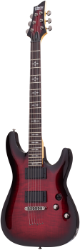 SCHECTER E-Gitarre, Demon 6, Crimson Red Burst