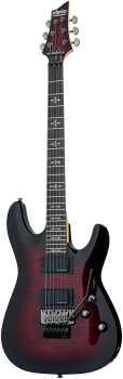 SCHECTER E-Gitarre, Demon 6 FR, Crimson Red Burst