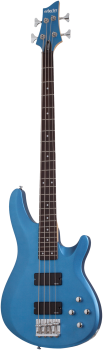 SCHECTER Bassgitarre, C-4 Deluxe, Satin Metallic Light Blue