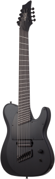 SCHECTER E-Gitarre, PT-8 Multiscale Black Ops, Satin Black Open Pore