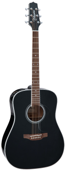 TAKAMINE Westerngitarre, FT341, Dreadnought, Black gloss, Softcase