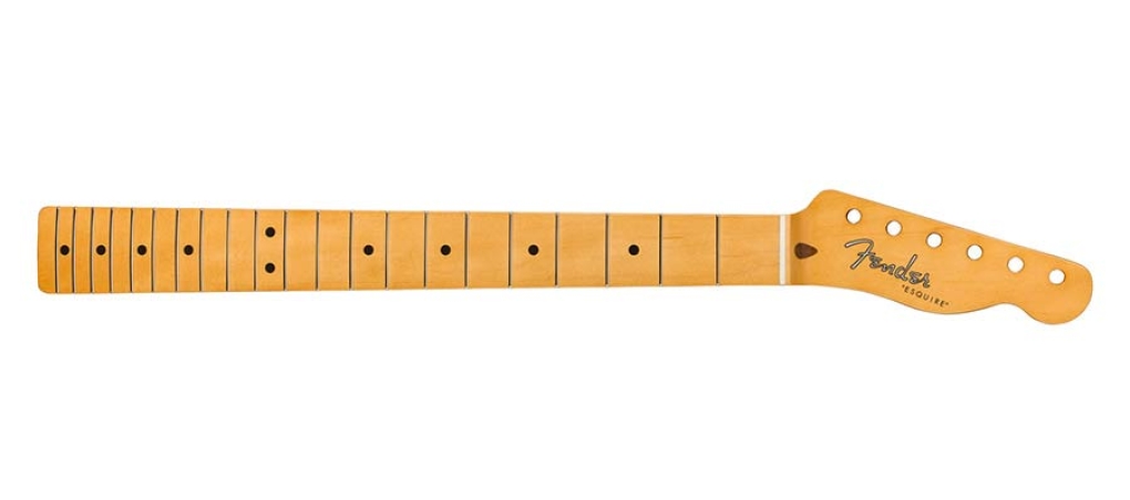 Fender 50s Esquire neck, 21 narrow tall frets, 7.25 maple fingerboard, U-shape