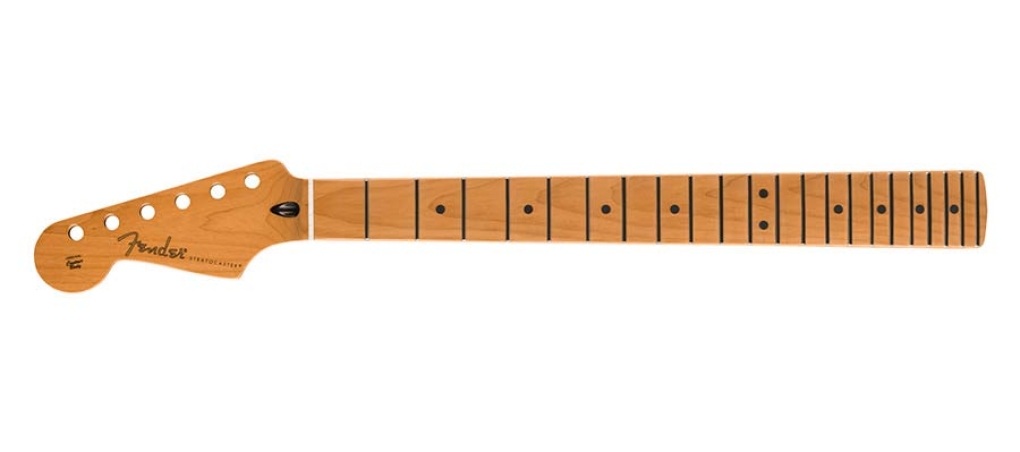 Fender satin roasted maple Stratocaster lefthanded neck, 22 jumbo frets 12 radius, maple, flat oval shape