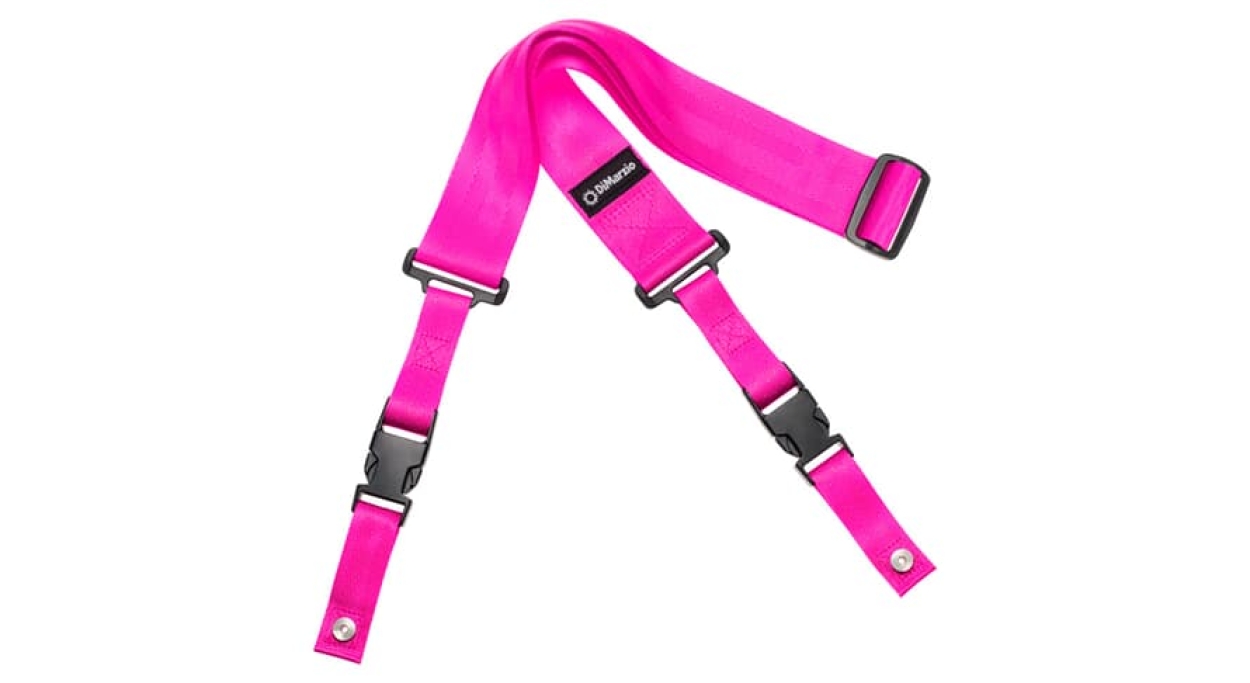 DiMarzio DD 2200PK ClipLock Strap Nylon Neon Pink