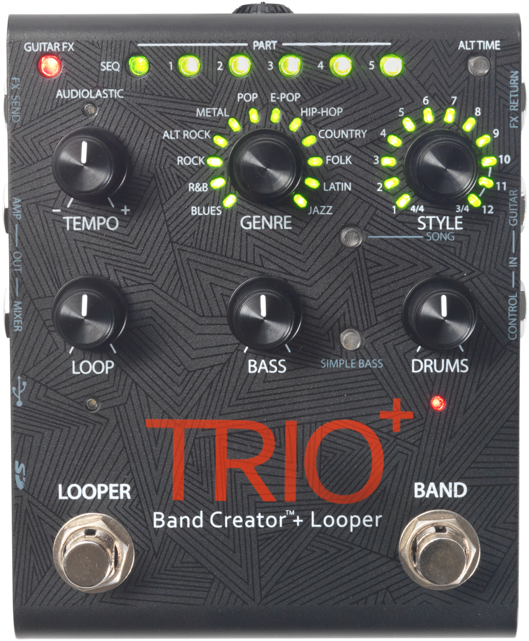 DIGITECH Effektpedal, Trio+, Band Creator mit Looper